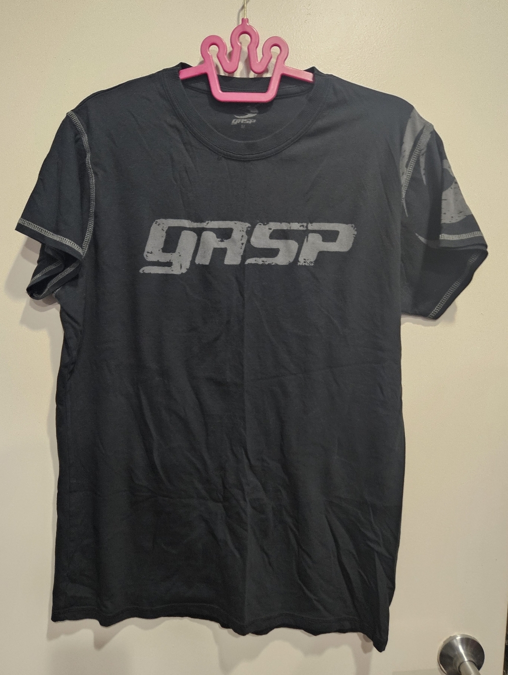 Gasp Men's Black Logo Crew Neck T-Shirt Medium